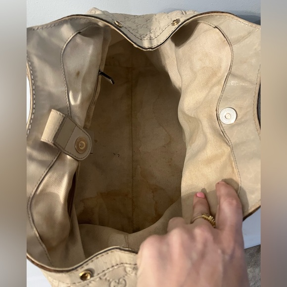 GUCCI Cream Leather Sukey Guccisima Tote Handbag 100% authentic guaranteed - Picture 13 of 17